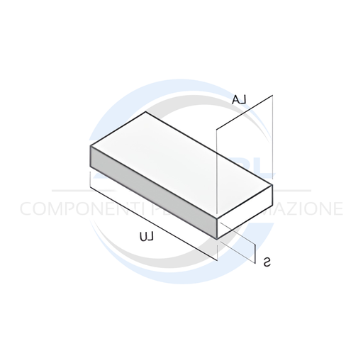 [00011061] Profilo in Alluminio 6082 40x10 Anticorodal